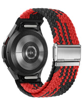One Click No Gap Braided Bands Compatible with Samsung Galaxy Watch 7 6 4 5 FE Band 40mm 44mm/Galaxy Watch 6 4 Classic Bands 47mm 43mm 42mm 46mm/5 Pro 45mm, 20mm Stretchy Nylon Woven Strap Men Women